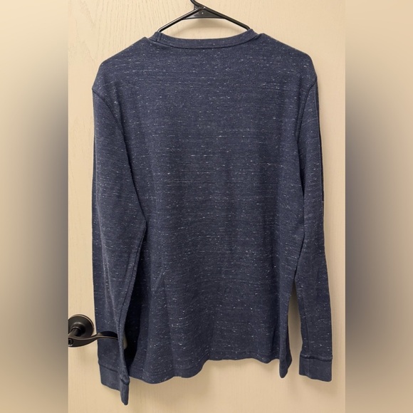 Navy Blue Men's Long Sleeve Henley Sonoma Cotton Blend Size XL - Picture 5 of 8